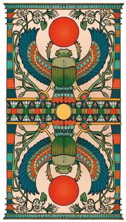 lo scarabeo-EGYPTIAN ART NOUVEAU TAROT7